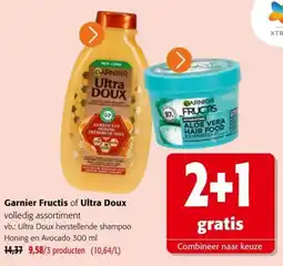 Colruyt Garnier Fructis of Ultra Doux volledig assortiment aanbieding