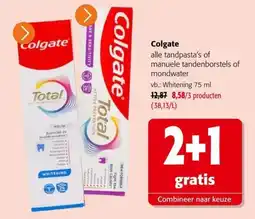 Colruyt Colgate alle tandpasta's of manuele tandenborstels of mondwater aanbieding