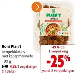 Colruyt Boni Plan't tempehblokjes met ketjapmarinade aanbieding