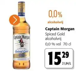 Colruyt Captain Morgan Spiced Gold alcoholvrij 0,0% vol aanbieding