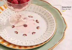 YGO Dessertbord Fleur de rose aanbieding