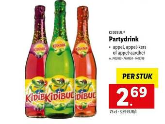 Lidl Kidibul Partydrink aanbieding
