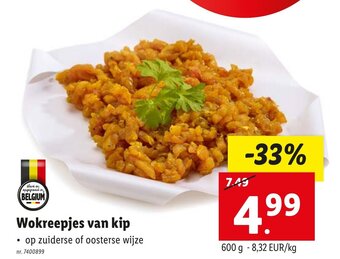 Lidl Wokreepjes van kip aanbieding