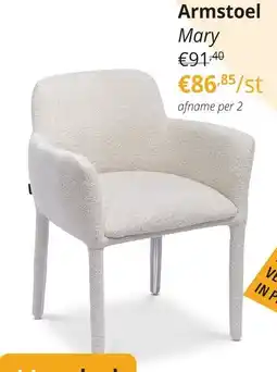 YGO Armstoel Mary aanbieding