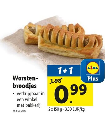 Lidl Worstenbroodjes aanbieding