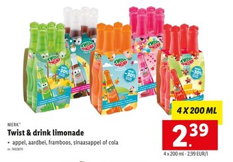 Twist & drink limonade 4 x 200ml