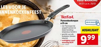 Lidl Tefal Pannenkoekenpan 25cm aanbieding