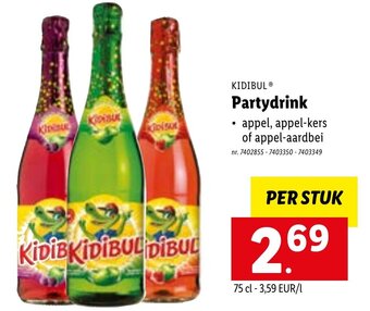 Lidl Kidibul Partydrink aanbieding