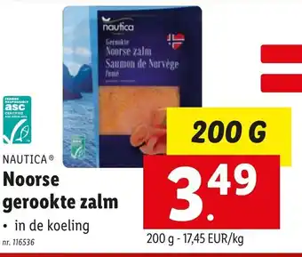 Lidl Noorse gerookte zalm 200g aanbieding