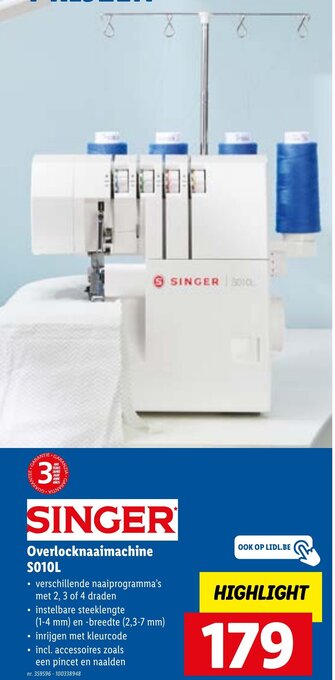 Lidl Singer Overlocknaaimachine S010L aanbieding