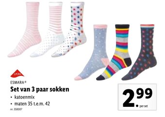 Lidl Set van 3 paar sokken aanbieding