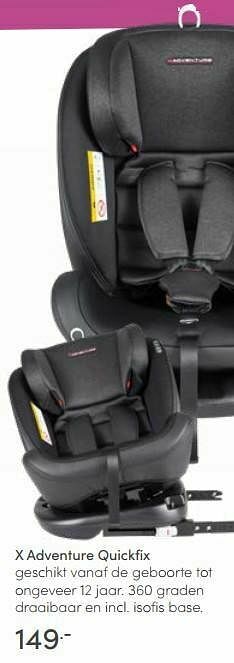 Baby & Tiener X adventure quickfix aanbieding