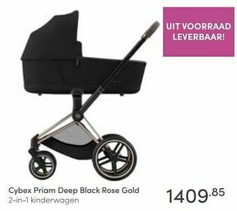 Baby & Tiener Cybex priam deep black rose gold 2-in-1 kinderwagen aanbieding