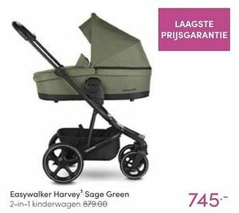 Baby & Tiener Easywalker harvey3 sage green 2-in-1 kinderwagen aanbieding