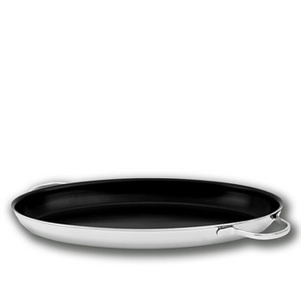 Makro Demeyere Vispan ovaal Duraslide ultra 45 x 24 cm zilver aanbieding