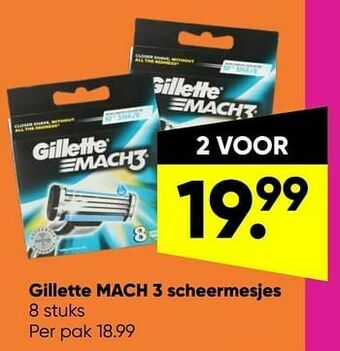 Big Bazar Gillette mach 3 scheermesjes aanbieding