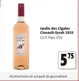 Colruyt Jardin des Cigales Cinsault-Syrah 2025 aanbieding