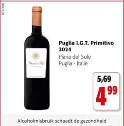 Colruyt Puglia I.G.T. Primitivo 2024 aanbieding