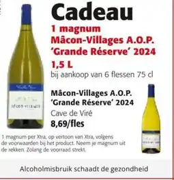 Colruyt Mâcon-Villages A.O.P. 'Grande Réserve' 2024 aanbieding