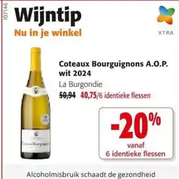 Colruyt Coteaux Bourguignons A.O.P. wit 2024 aanbieding