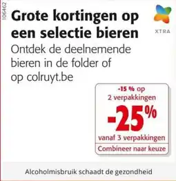 Colruyt Grote kortingen op een selectie bieren aanbieding