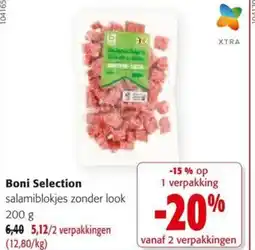 Colruyt Boni Selection salamiblokjes zonder look aanbieding
