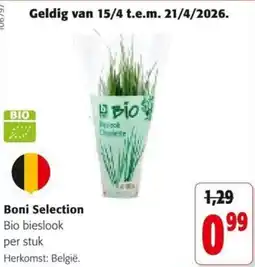 Colruyt Boni Selection Bio bieslook aanbieding