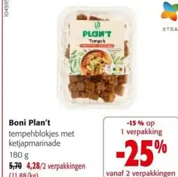 Colruyt Boni Plan't tempehblokjes met ketjapmarinade aanbieding