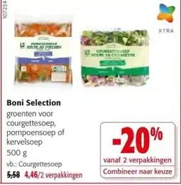 Colruyt Boni Selection groenten voor courgettesoep, pompoensoep of kervelsoep aanbieding