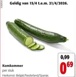 Colruyt Komkommer aanbieding