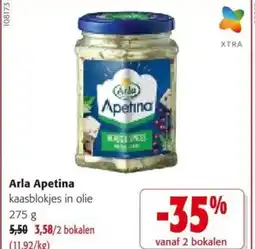 Colruyt Arla Apetina kaasblokjes in olie aanbieding