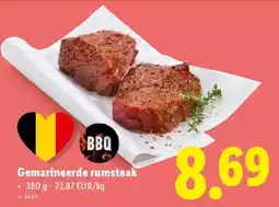 Lidl Gemarineerde rumsteak aanbieding