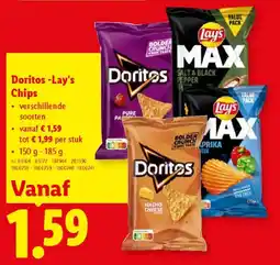 Lidl Doritos -Lay's Chips vanaf € 1,59 aanbieding