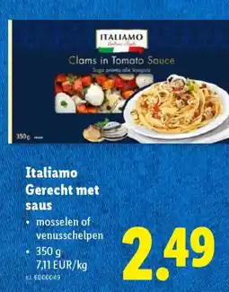 Lidl Italiamo Gerecht met saus aanbieding