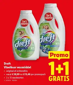 Lidl Dreft Vloeibaar wasmiddel aanbieding