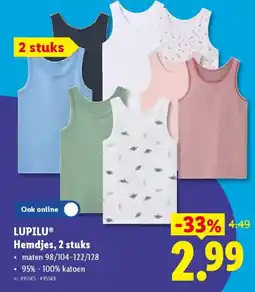 Lidl Lupilu hemdjes aanbieding