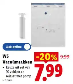 Lidl W5 Vacuümzakken aanbieding