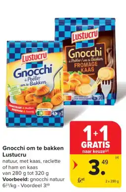 Carrefour Market Lustucru Gnocchi om te bakken aanbieding
