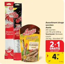 Carrefour Market Aoste Assortiment droge worsten aanbieding