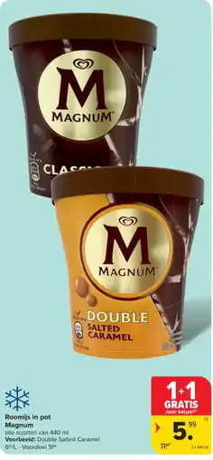 Carrefour Market Magnum Roomijs in pot aanbieding