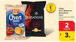 Carrefour Market Lay's Chips Oven Baked en Sensations aanbieding