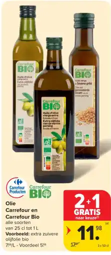 Carrefour Market Olie Carrefour en Carrefour Bio aanbieding