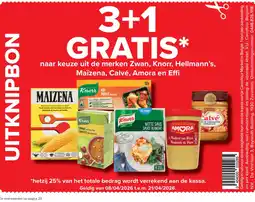 Carrefour Market Zwan, Knorr, Hellmann's, Maïzena, Calvé, Amora en Effi aanbieding