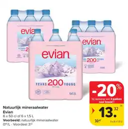 Carrefour Market Evian Natuurlijk mineraalwater aanbieding