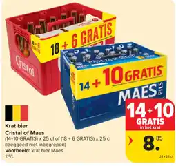 Carrefour Market Cristal of Maes Krat bier aanbieding
