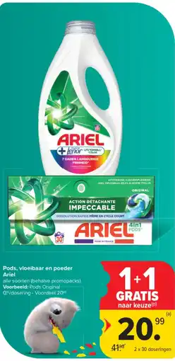 Carrefour Market Ariel Pods, vloeibaar en poeder aanbieding