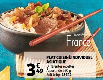 Auchan Plat Cuisine Individuel Asiatique 260g aanbieding