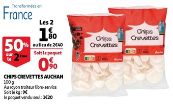 Auchan Chips Crevettes 100g aanbieding