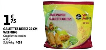 Galettes De Riz 22cm Wei Ming 400g