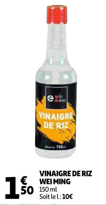 Auchan Vinaigre De Riz Wei Ming 150ml aanbieding